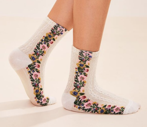 Flower Pattern Socks